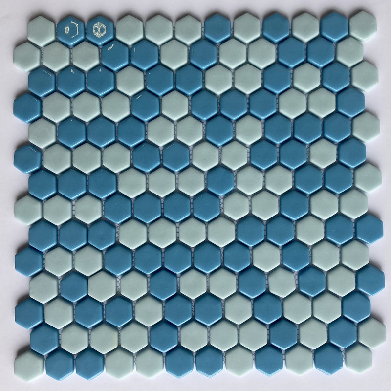 Carreau de mosaïque en verre nid d'abeille pour mur et plancher 1 "x 1" Sicily, Côte du golfe