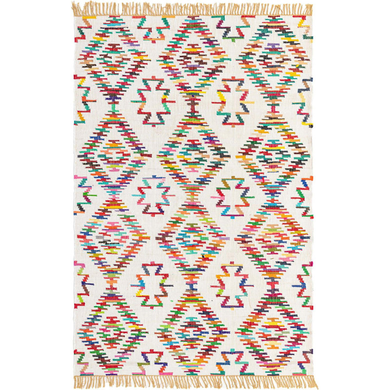 Duclos Cotton Ikat Indoor Rug, Rectangle 7'1" x 10'