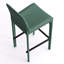Tabouret de bar H 26 po entièrement assemblé, tabouret de bar rembourré en cuir Saddle avec siège rembourré, tabouret de bar à hauteur de comptoir avec repose-pieds à structure en métal pour îlot de cuisine, vert-737761615