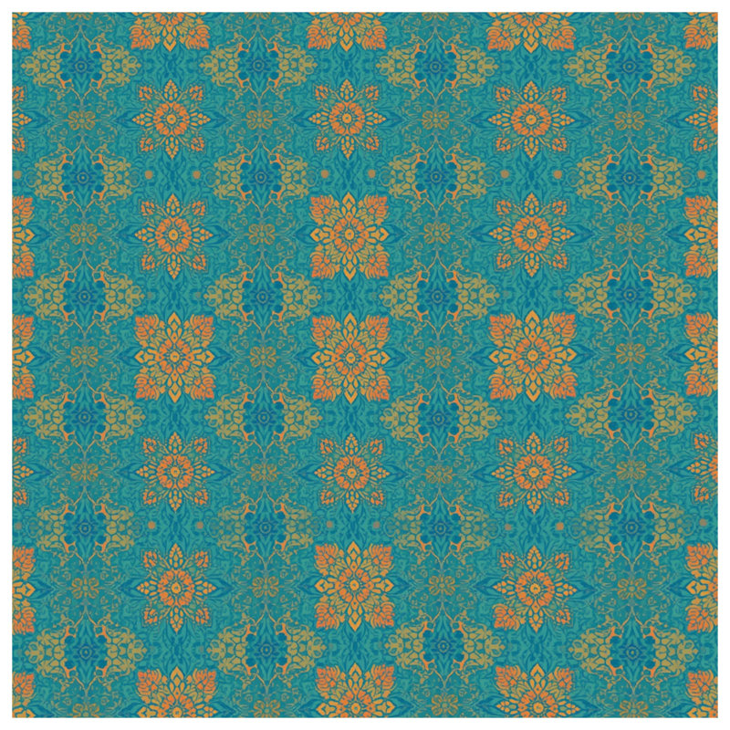 Turquoise Mandala Pattern Comforter, Twin Extra Long