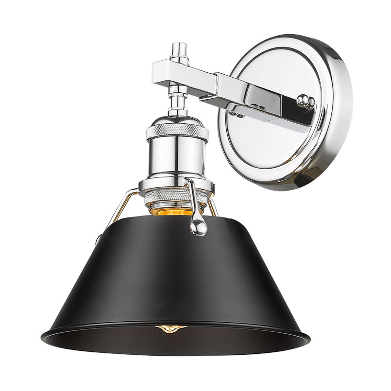 Éclairage pour meuble-lavabo en acier à intensité variable Felda, Noir mat, Chrome, 1 lumières