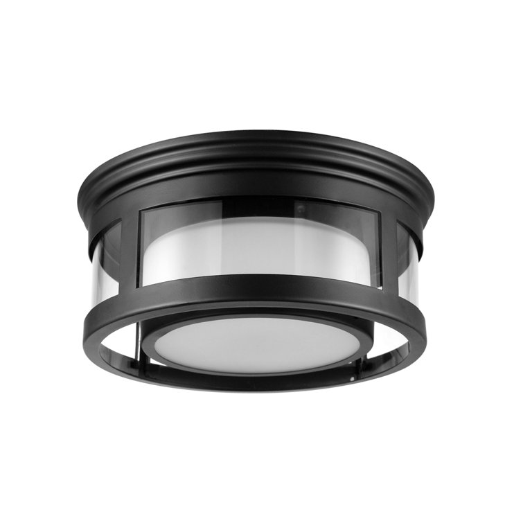 Mota Black 1 - Bulb Outdoor Flush Mount