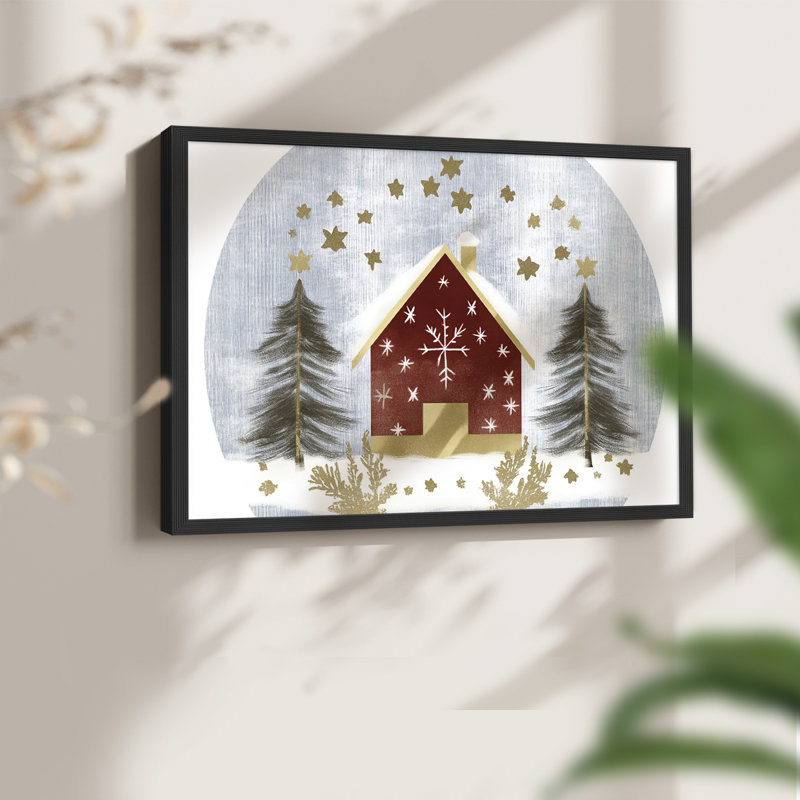 Chirstmas Art-CXLI -Framed Print - Restickable, H 11 po x l 14 po, Noir, noir, noir, noir