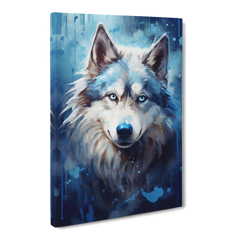 Husky Tachisme - Wrapped Canvas, 60cm H x 40cm W x 3cm D