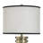 Steel Table Lamp - Drayton Gold - White Fabric