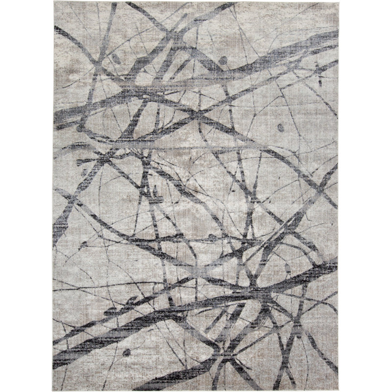 Tapis gris anthracite / gris Costigan, Rectangle 6 pi 7 po x 9 pi 6 po