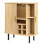 Armoire à vin cannelée 28 po avec support à vin à 8 grilles, 5 tablettes réglables à 5 niveaux, 2 porte-verres, 4 espaces de rangement cachés sur le côté-1114941480