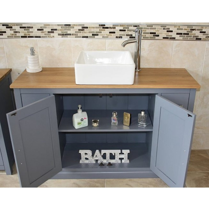 Solid Beech 1230mm Free-standing Single Vanity