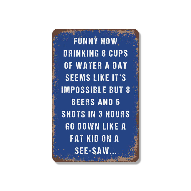 Signe en plastique 13 "x 20", H 20 po x l 13 po x P 0,1 po