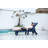 Outdoor Lounge Chair With With Wheels And Cup Holder-426461635