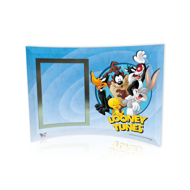Looney Tunes Curved Glass Print with Picture Frame