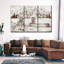 Native American Wild West Indians, ensemble de 3 reproductions sur toile, ensemble de 3 pièces-93061299
