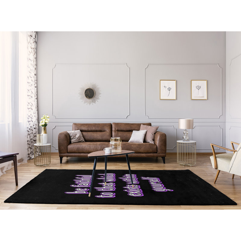 Tapis en poly-chenille style tableau noir, Rectangle 9 pi x 12 pi