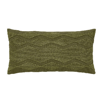 Cotton Green Rectangular Lumbar Cushion