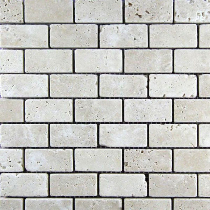 1" x 2" Travertine Brick Joint Mosaic Wall & Floor Tile