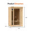 Sauna infrarouge FAR pour 2 personnes avec haut-parleurs Bluetooth, panneaux de carbone à chauffage rapide
