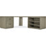 Linville Falls Corner Desk with File and Open Desk Cabinet
