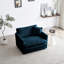 Fauteuil en chenille bleu pour se détendre