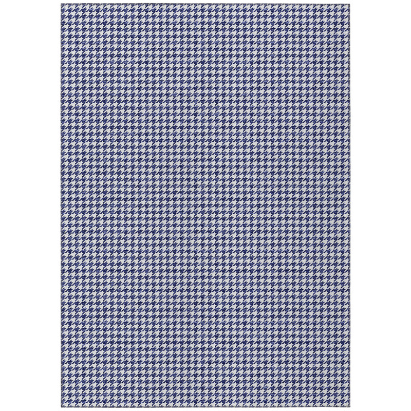 Loreen Washable Houndstooth Indoor / Outdoor Rug, Rectangle 5' x 7'6"