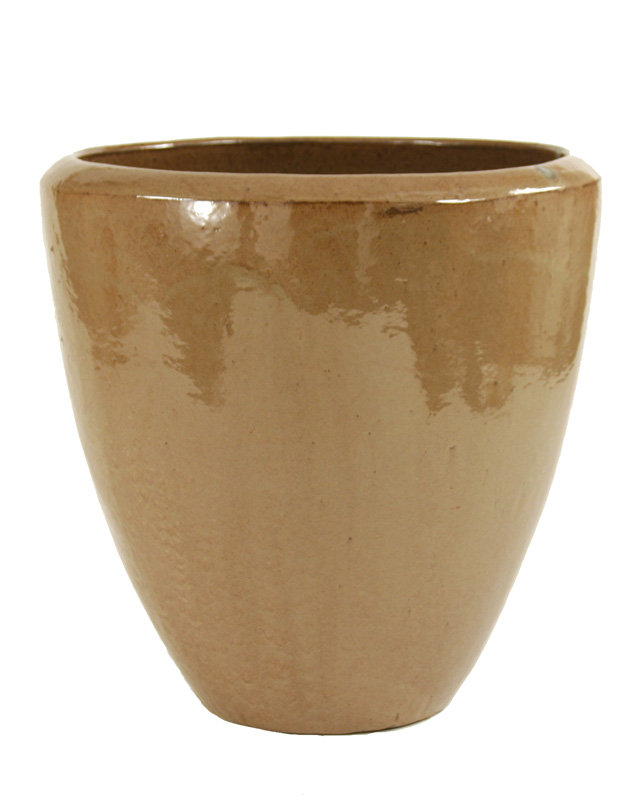 96'' Faux Palm Tree in Pot, Mocha Glazed
