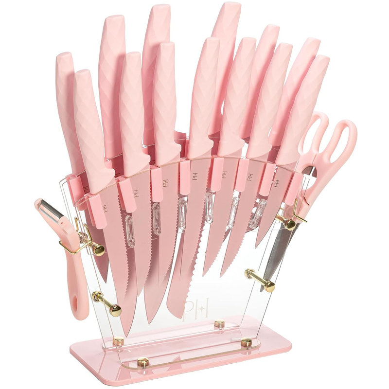 16 PCS Kitchen Knife Set, Stainless Steel, Rust Resistant