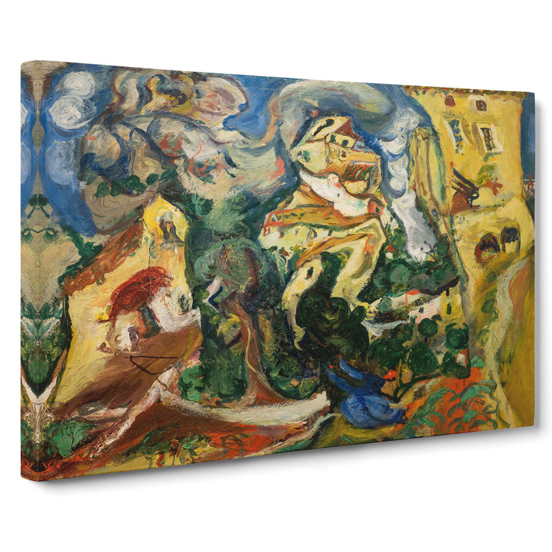 The Village by Chaim Soutine - Wrapped Canvas Painting, 50cm H x 76cm W x 3cm D