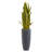 Sansevieria Artificial Plant in Gray Planter