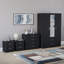 Tayce 4 Piece Bedroom Set (2 Drawer Bedside Chest, 4 Drawer Chest, 3 Door 2 Drawer Mirrored Wardrobe)-1541604599