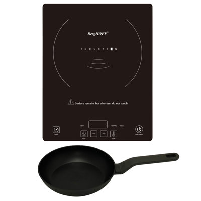 BergHOFF Induction Set with Portable Induction Stovetop and Leo Non-Stick Fry Pan, 10"