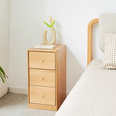 Armoire de rangement en chêne massif pour table de chevet