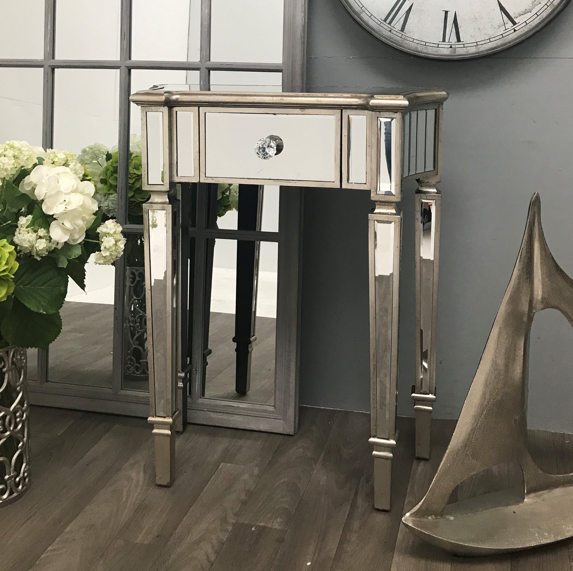 Wayfair mirrored 2024 console table