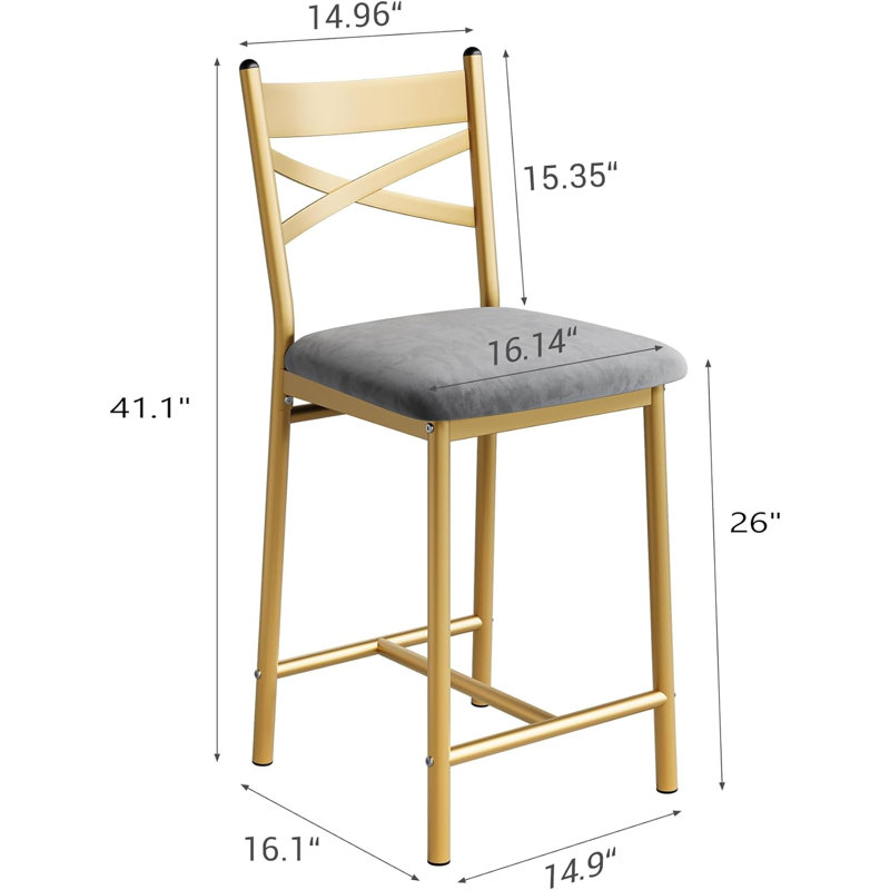 Counter Stool with Metal Frame