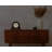 Analog Quartz movement / Crystal Tabletop Clock in Brown with Alarm