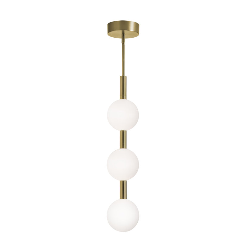Suspension DEL - 81 cm - Laiton antique clair, H 32 po, Laiton clair antique