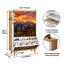 Armoire à chaussures avec 3 tiroirs rabattables pour chalet rustique Snowy Mountain Valley Dramatic Sunset