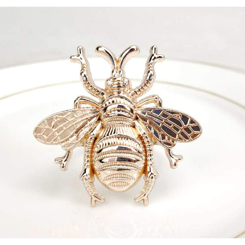 Rond de serviette Bumblebee, Or rose
