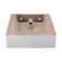 White Ceramic Square Vessel Bathroom Sink with Overflow