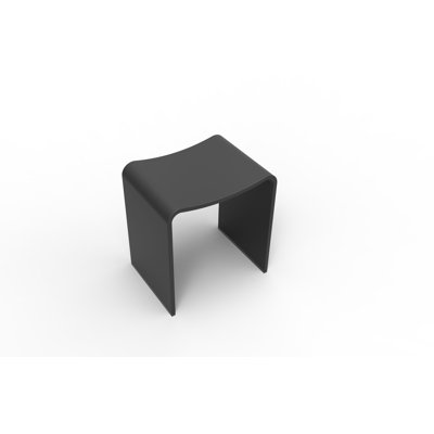 Shower Stool – Matte Black, Premium Acrylic Construction