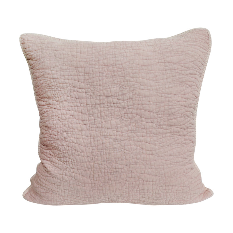 Ensemble de 2 taies décoratives européennes en coton Carson, Rose