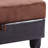 Elegant Chocolate Upholstered Ottoman-117951410