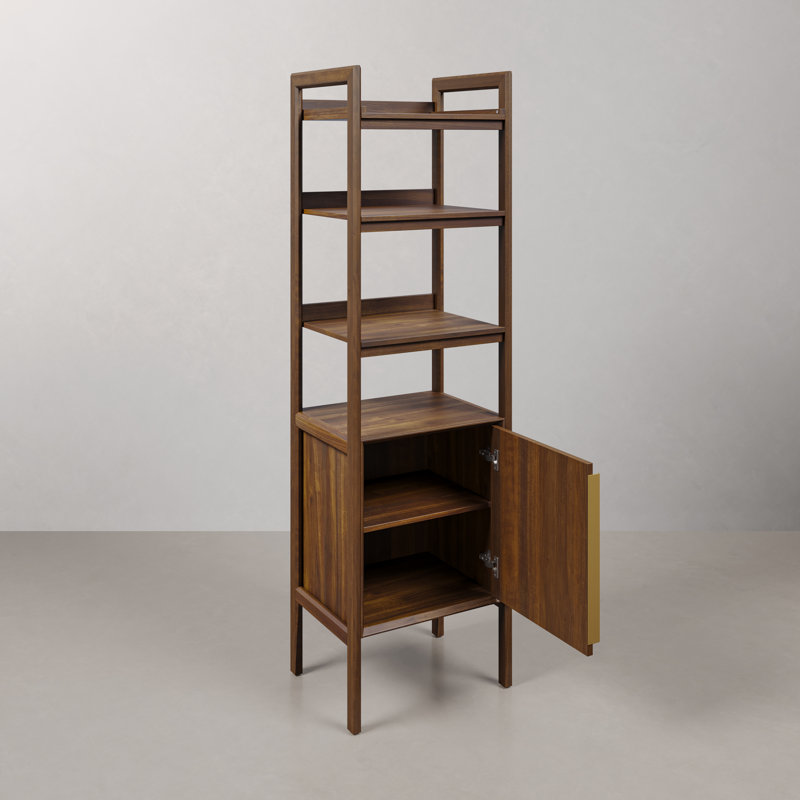 Ferrero 21 in. W x 17 in. D x 72 in. H Free Standing Linear Cabinet In Noir Juglans Finish