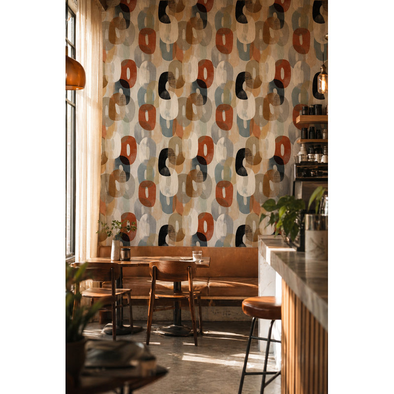 Papier peint moderne Mid Century, Non-Woven Non-Pasted