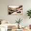 «Wavy Earth Tone Layers and Black Tree Silhouettes», art mural sur toile-1248876294