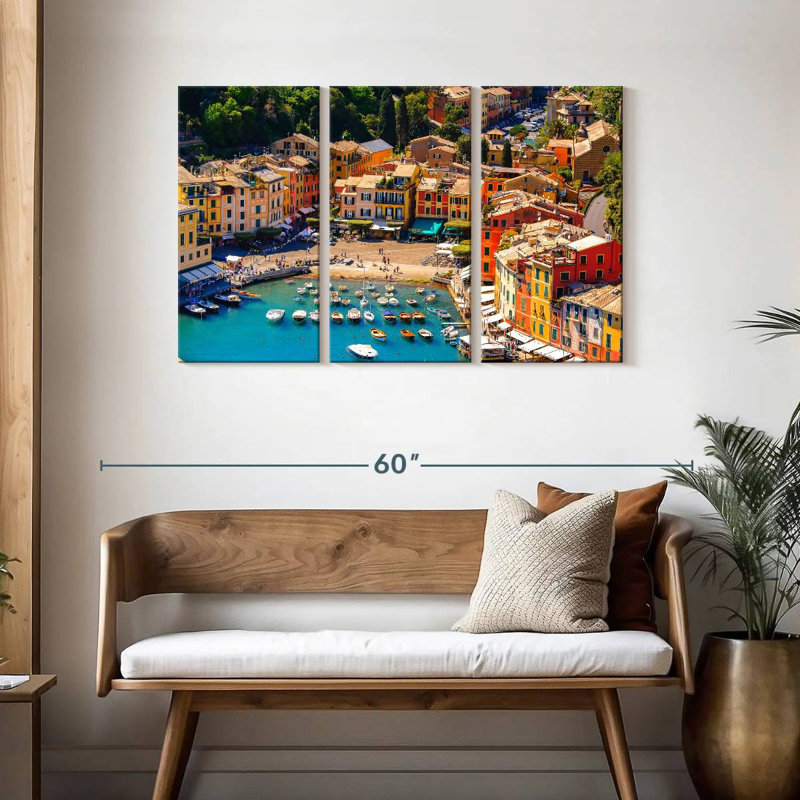 Kavia Portofino Fishing Town, 28" H x 45" W