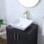 Meuble-lavabo simple noir 24 po Nicson