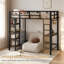 European Single (90 x 200 cm) Storage Kids Bed with Desk