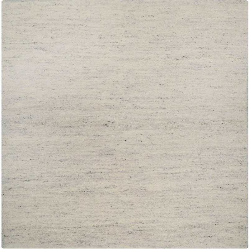 Pinkerton Hand Knotted Wool Melange/Sand Rug, Square 150 x 150 cm