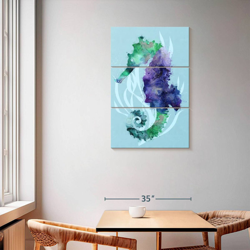 Brampt Mystical Seahorse, 57" H x 36" W