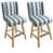 Blue/White Polyester Seat/Natural Wood Frame is out of stock selected