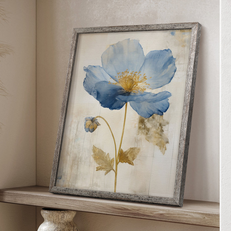Reproduction encadrée FLORAL Series XXXVIII - bois massif, H 11 po x l 9 po
